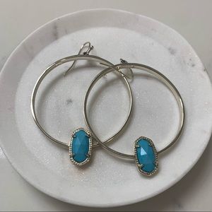 Kendra Scott | Elora Hoop Earrings In Turquoise